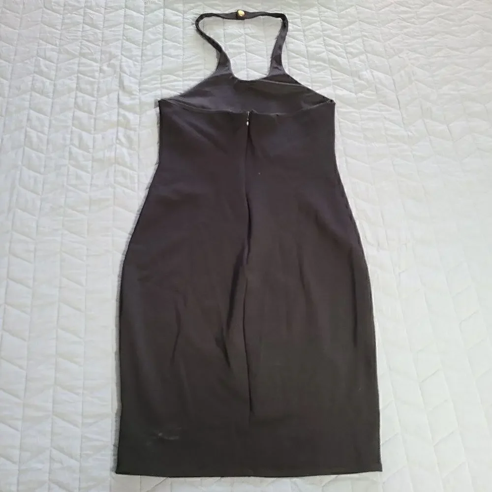 Topshop cross halter dress
